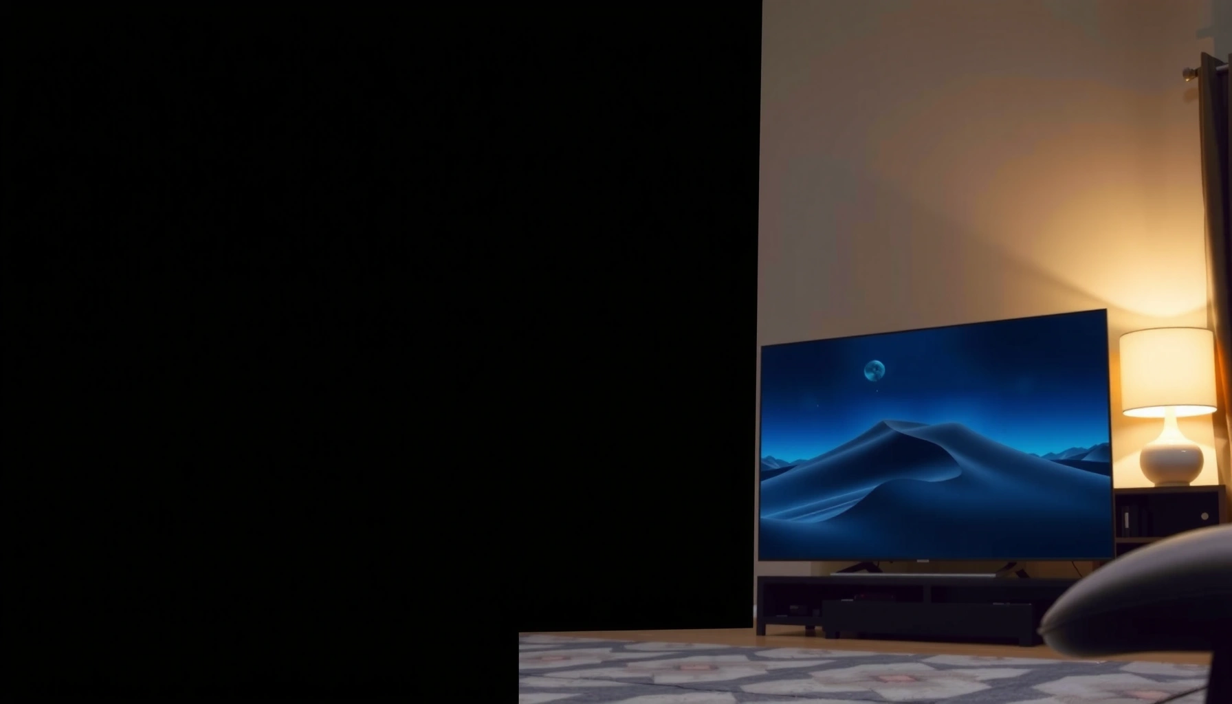 Comparison of budget OLED and premium LED TVs showcasing picture quality differences.