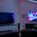 Comparison of a cheap large TV and a smaller premium TV for home entertainment.