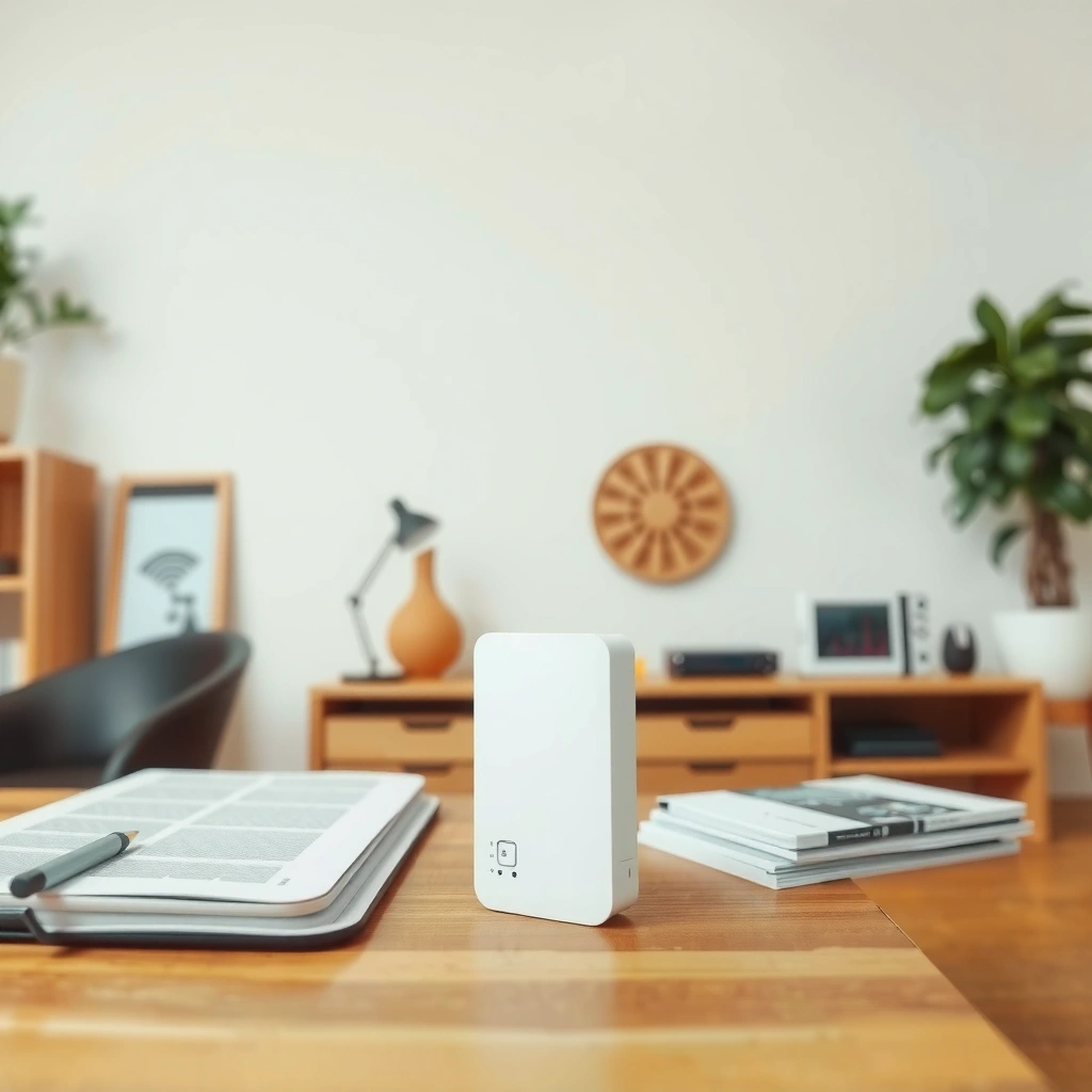 A user checking compatibility and gathering tools for setting up a Wi-Fi extender.