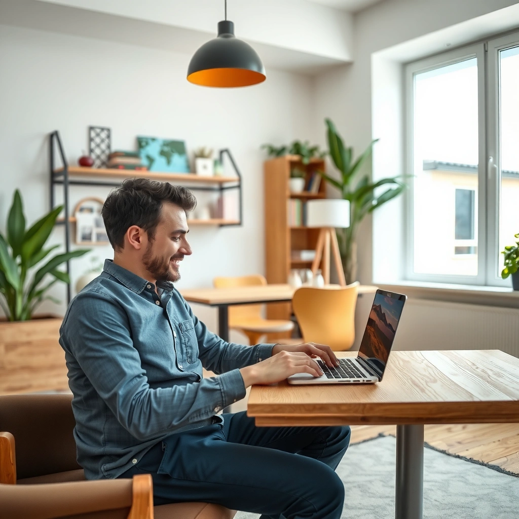 A person checking their internet connection and hardware setup for remote work.