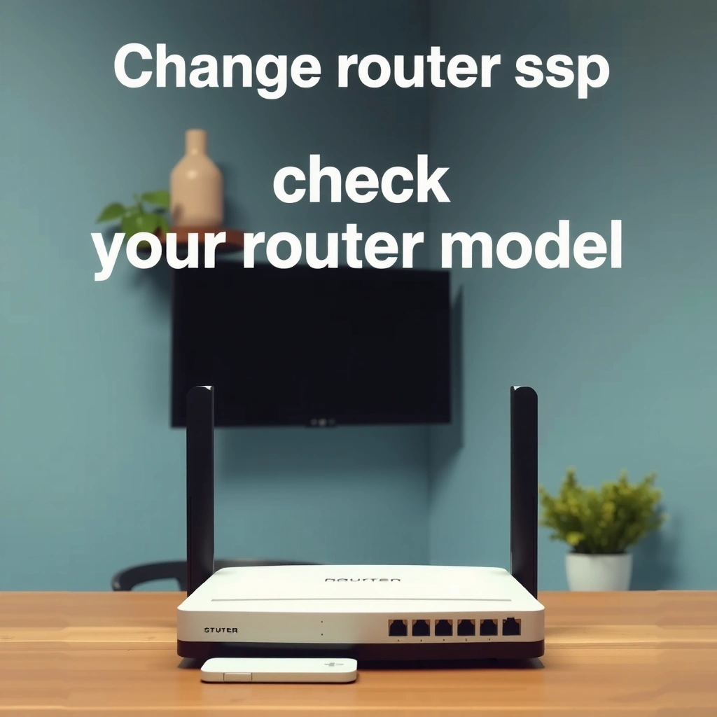 Image showing how to check router model and login details for changing SSID.