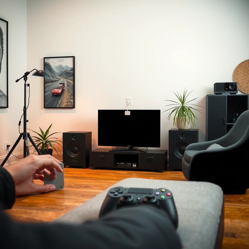 A person checking Wi-Fi signal strength and router status for game console connectivity issues