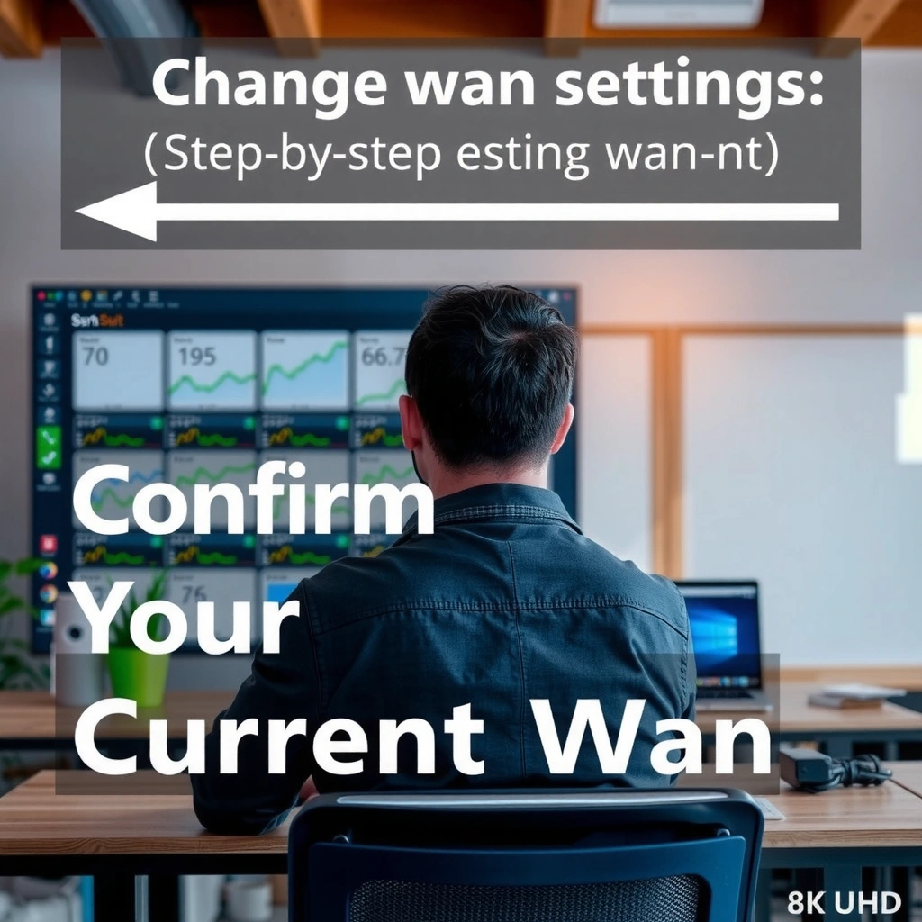 Image showing how to confirm your current WAN type and provider requirements for network settings.