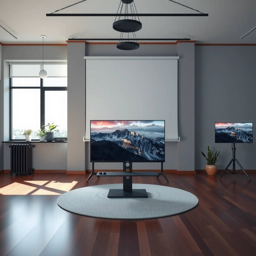 Comparison of OLED and IPS displays showing contrast and screen visibility for productivity.