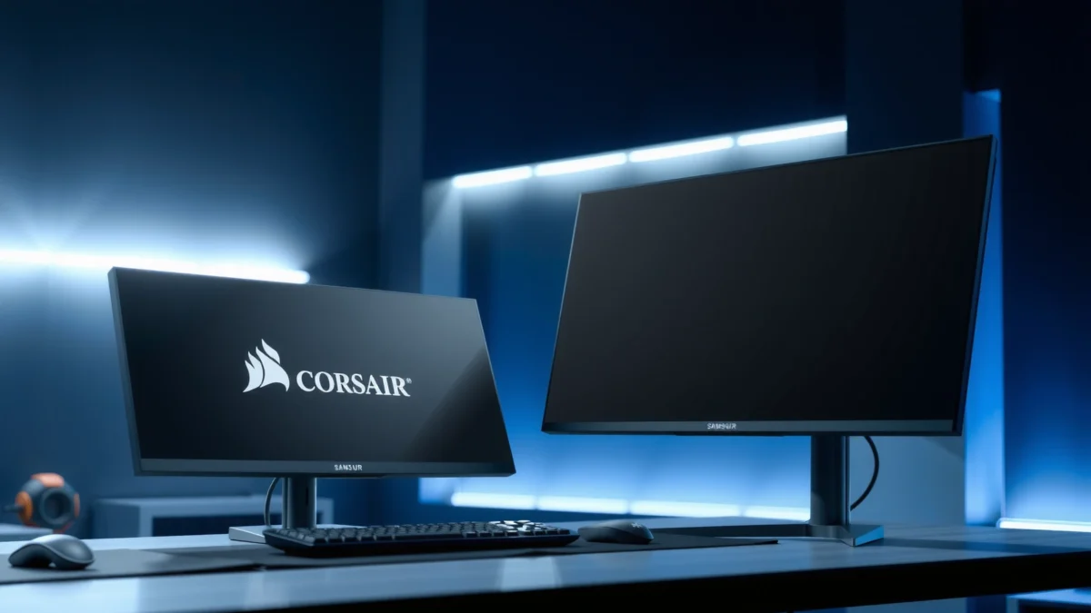 Comparison of Corsair and Samsung monitors for gaming and productivity.