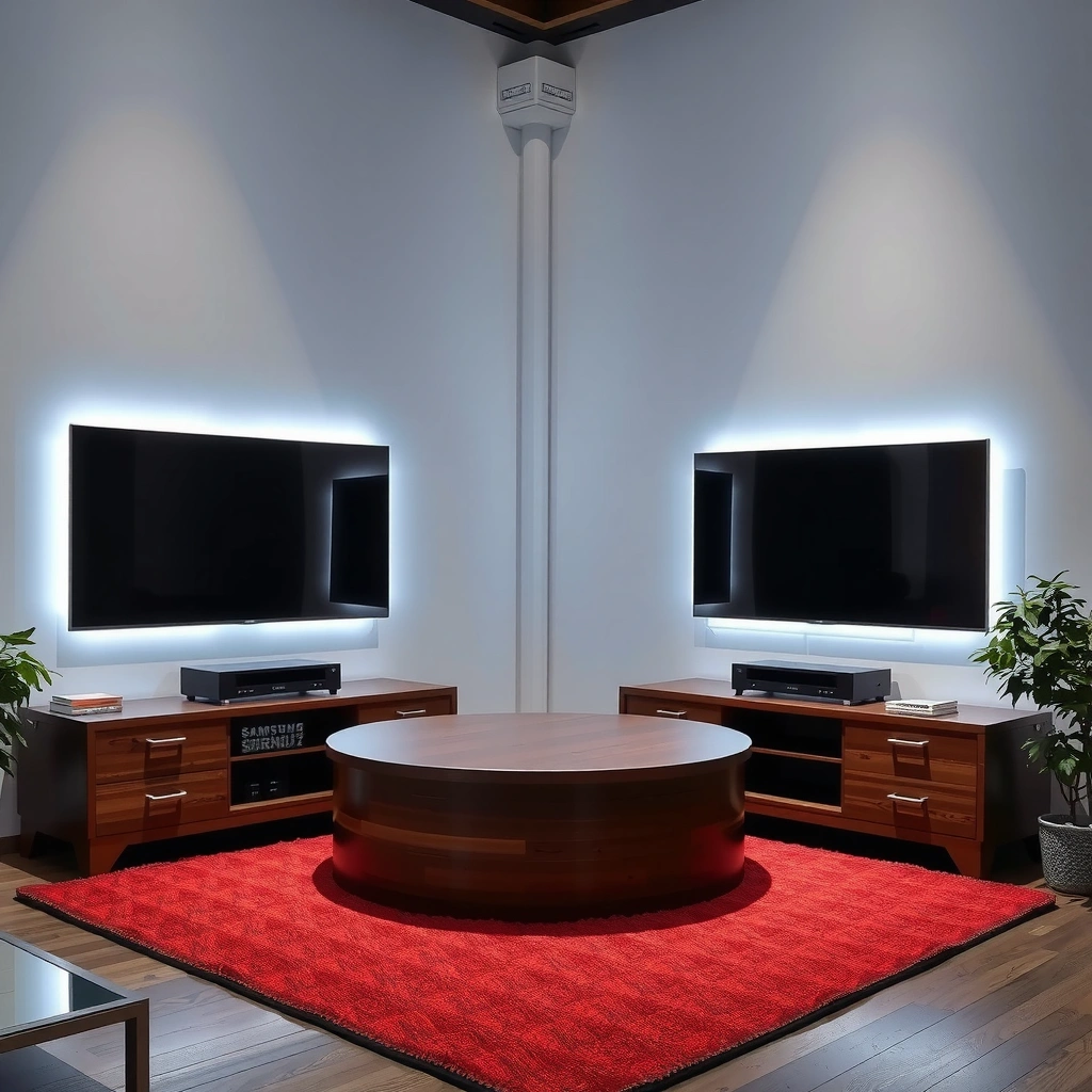 Comparison of Samsung and LG TVs in dark room settings highlighting black levels and contrast.