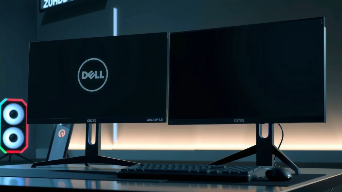 Comparison of Dell G3223Q and Gigabyte M32U 32-inch 4K 144Hz IPS monitors.