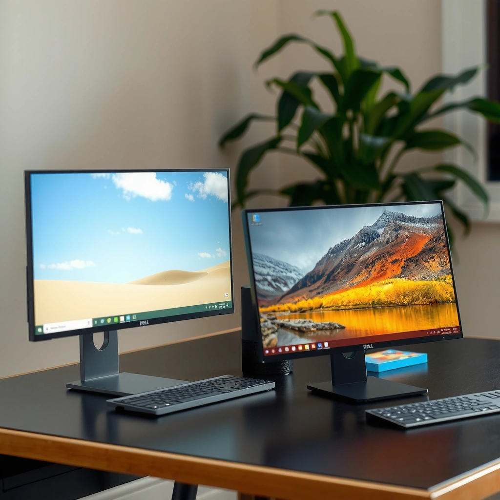 Comparison of display quality between Dell P2723QE IPS and Dell U2723QE IPS Black contrast panels