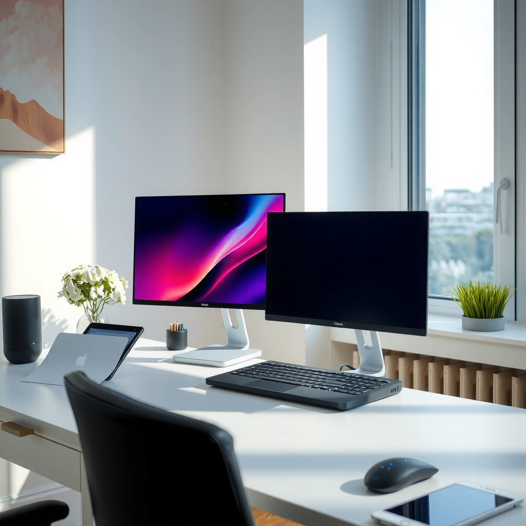 Comparison of color and contrast in Quantum Dot and OLED monitors