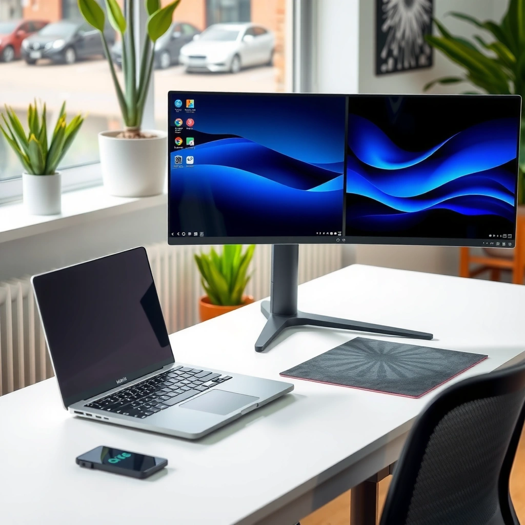 Comparison of OLED and LCD monitor display quality and contrast levels.