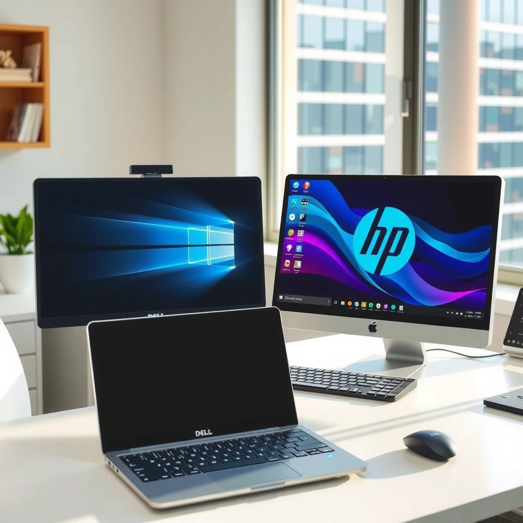 Comparison of display quality features like resolution, panel type, and color accuracy in Dell and HP monitors