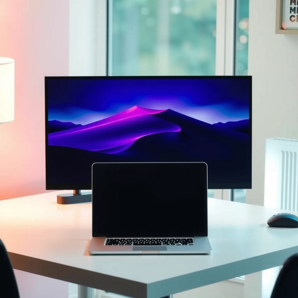 Comparison of display quality features like color, sharpness, and viewing angles in Apple and BenQ monitors.