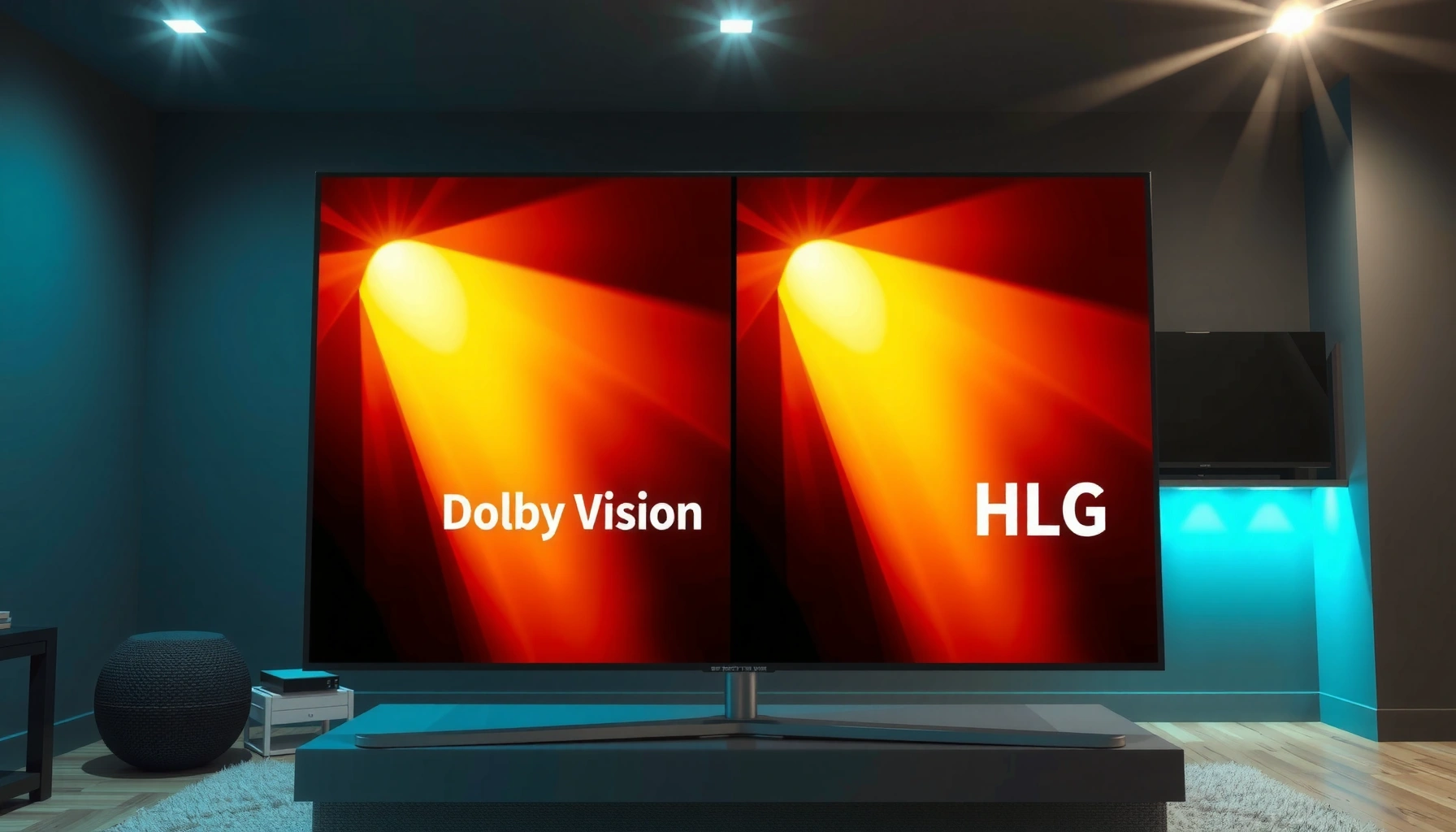 Comparison of Dolby Vision and HLG technologies highlighting key differences.