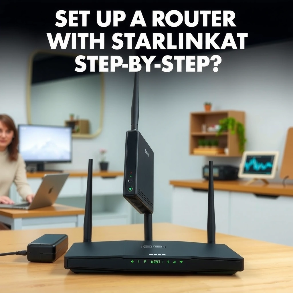 Tools and equipment needed for setting up a router with Starlink