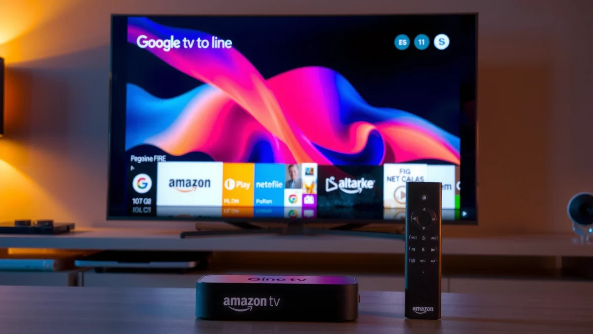 Side-by-side comparison of Fire TV and Google TV streaming devices for better viewing experience.