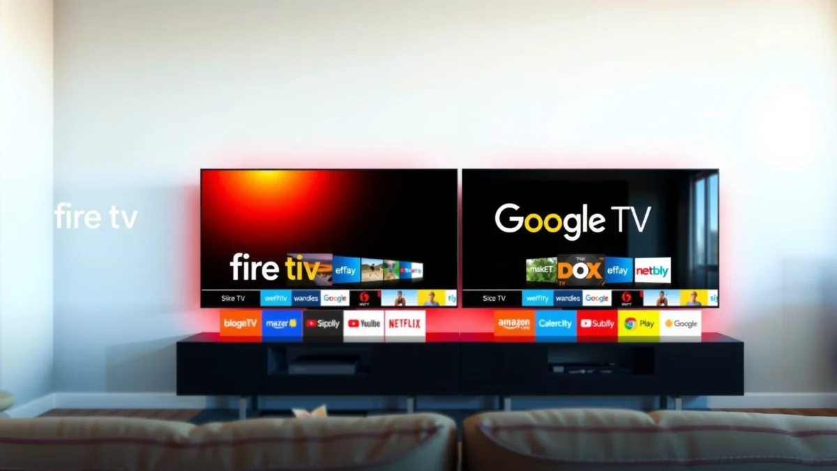Comparison of Fire TV and Google TV interfaces highlighting key differences for users