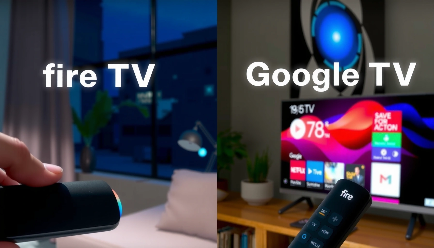 Comparison of Fire TV and Google TV voice control features and performance.