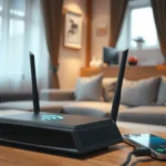 A person troubleshooting a router that keeps disconnecting, illustrating quick fixes for connectivity problems.