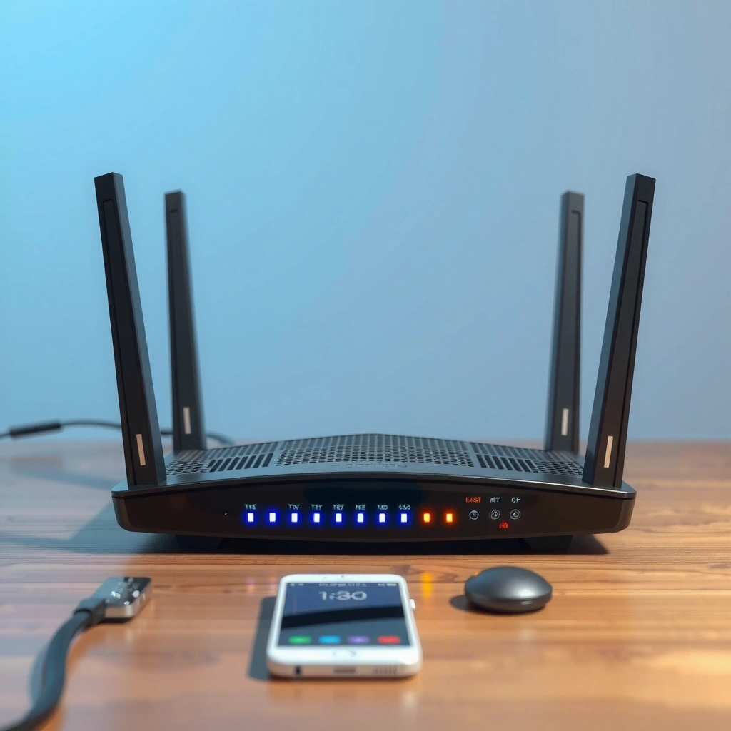 Diagram explaining the common meanings of a flashing blue light on a router.