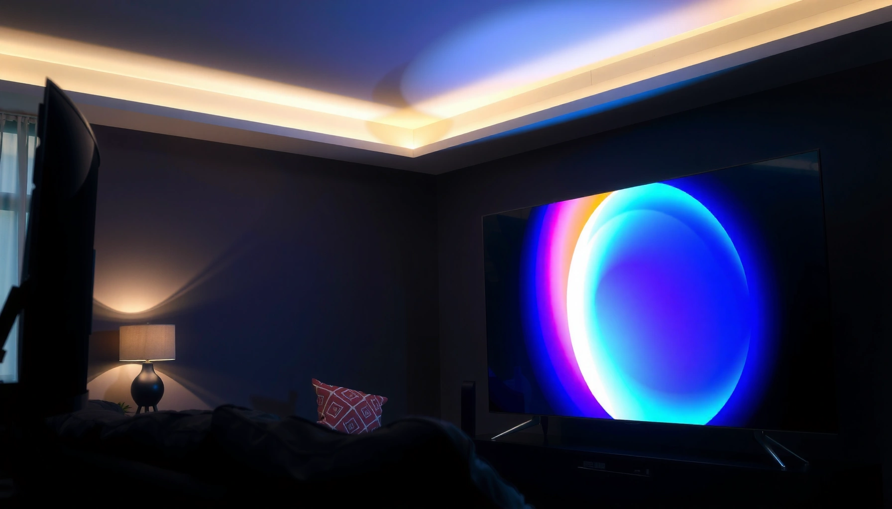 Illustration comparing Full Array LED and OLED technologies for picture quality