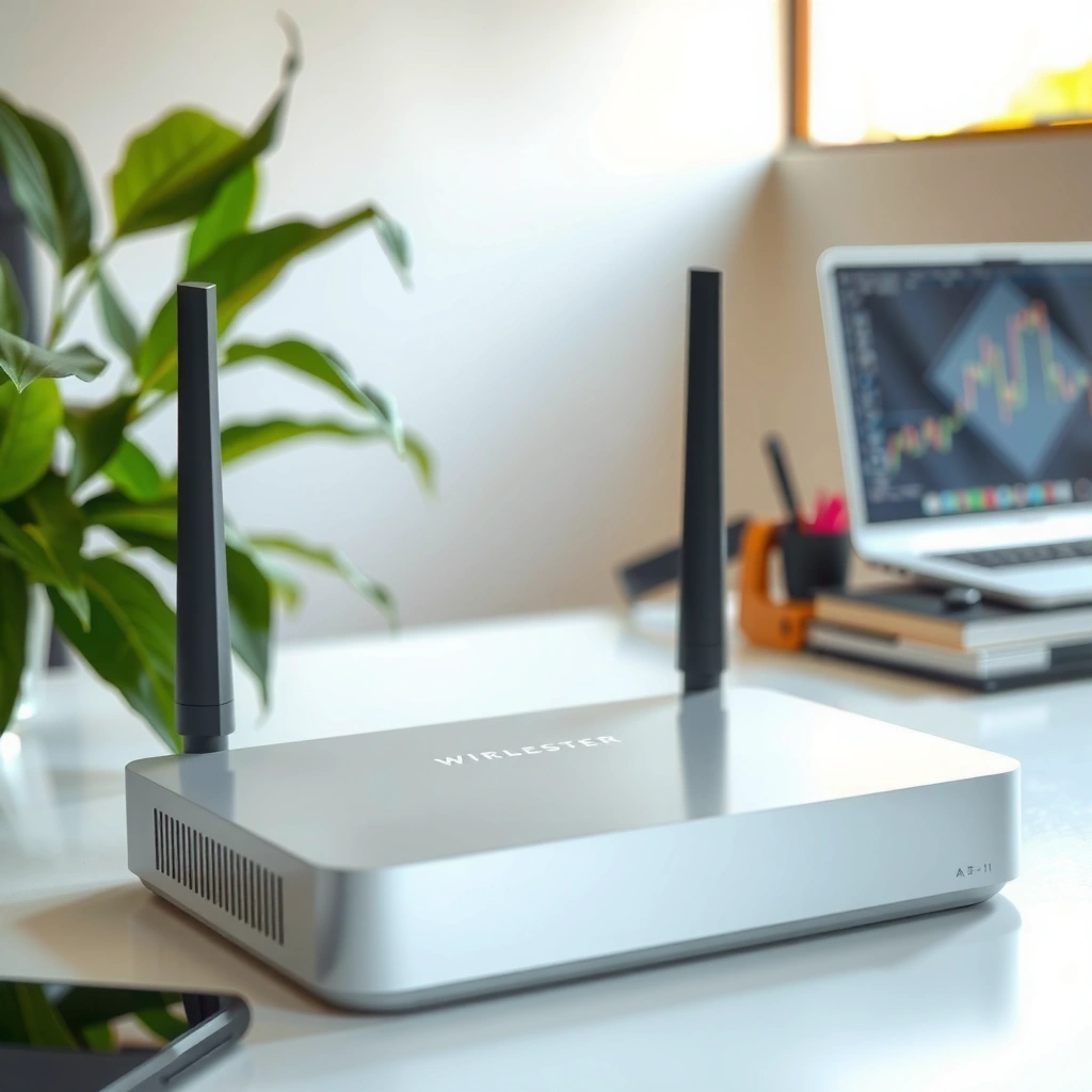 Illustration showing the functions of a wireless router in a home network setup.