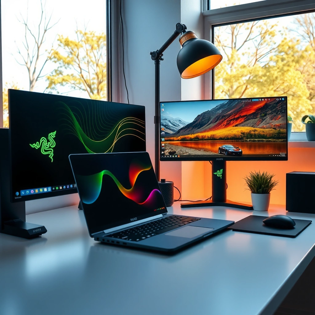 Side-by-side comparison of gaming performance between Razer and Samsung monitors