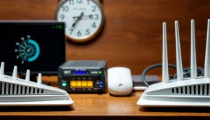 Comparison of gateway and separate modem and router setups for internet connectivity.