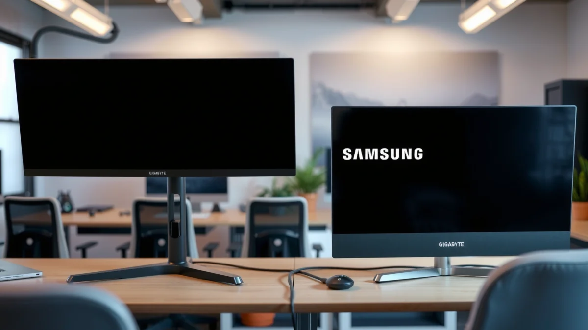 Comparison of Gigabyte and Samsung monitors for buyers considering their options