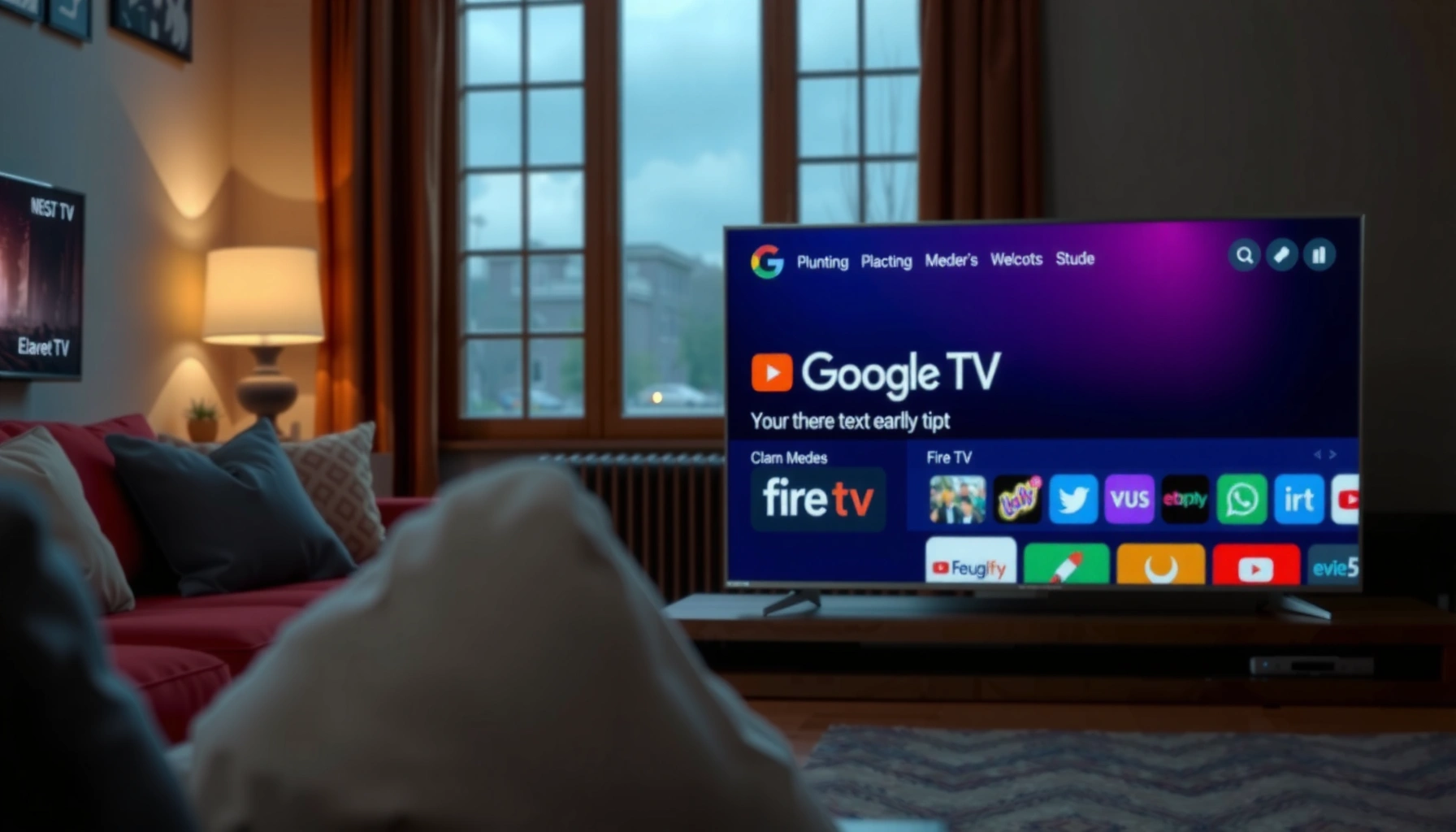 Comparison of Google TV and Fire TV interfaces highlighting key differences.