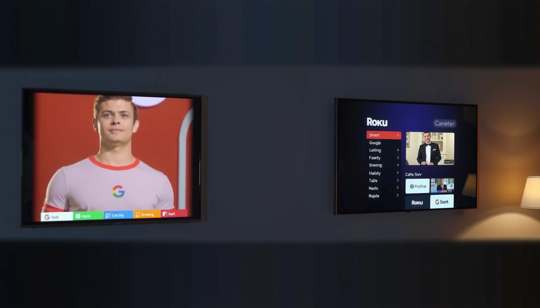 Comparison of Google TV and Roku TV highlighting key differences and features.