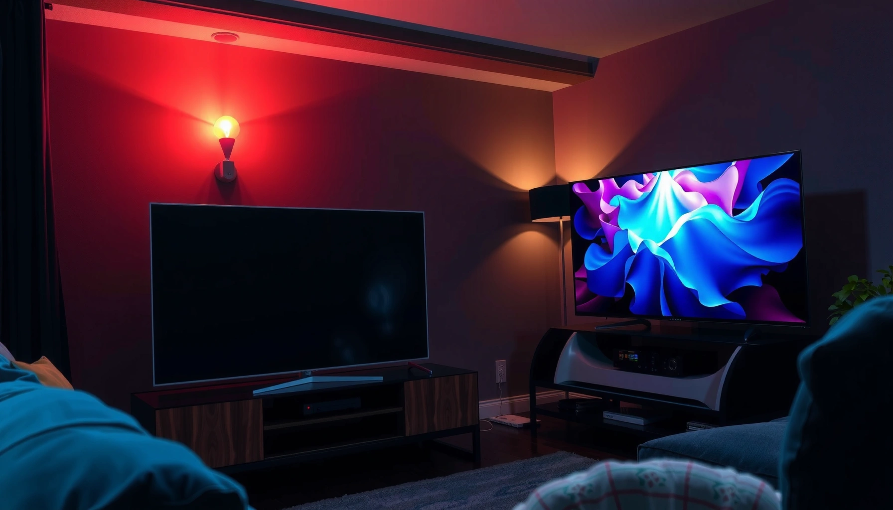 A visual comparison of HDR and Mini-LED technology for TV picture quality enhancement.