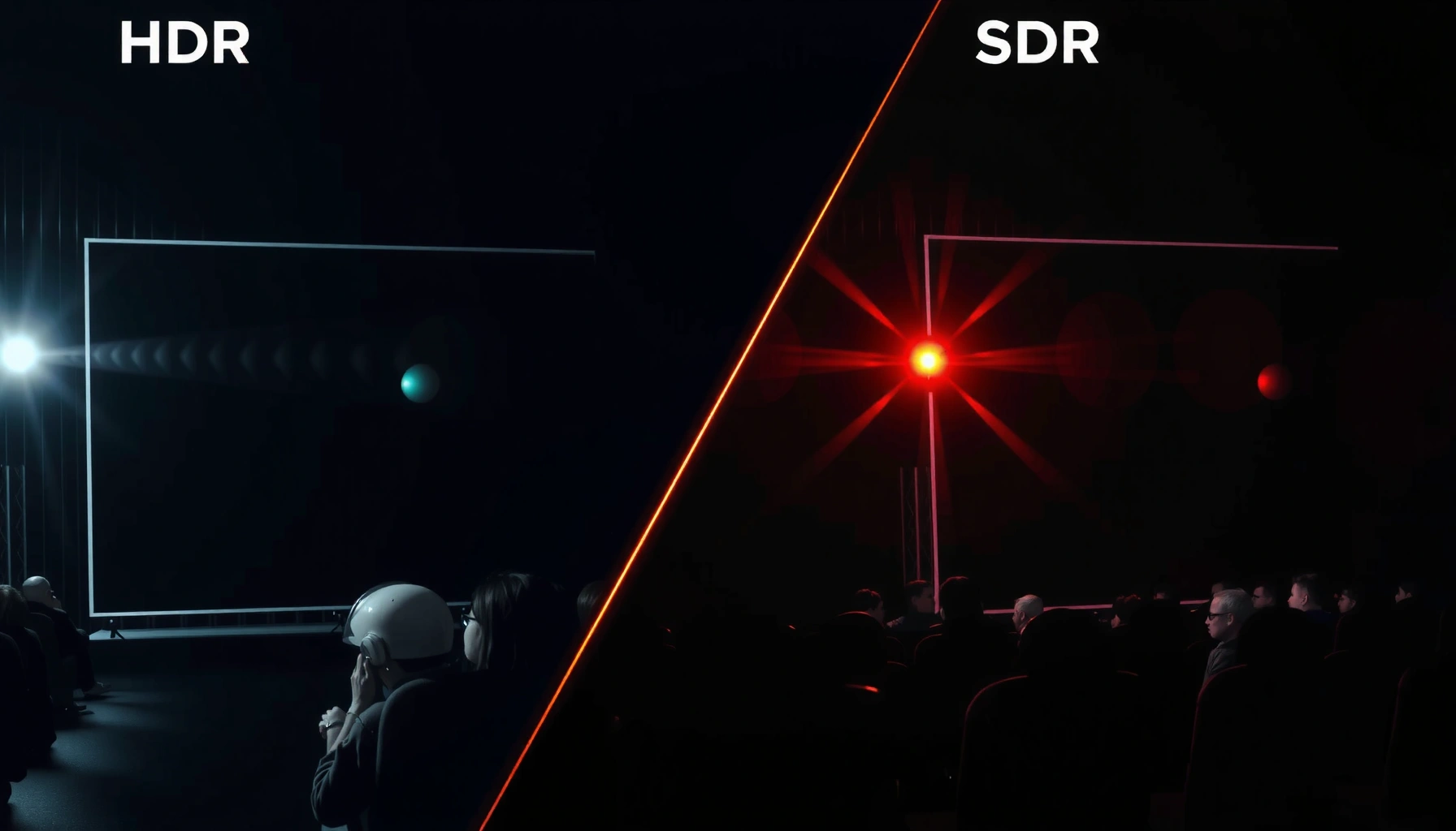 A visual comparison of HDR and SDR movies highlighting key differences and viewing recommendations.