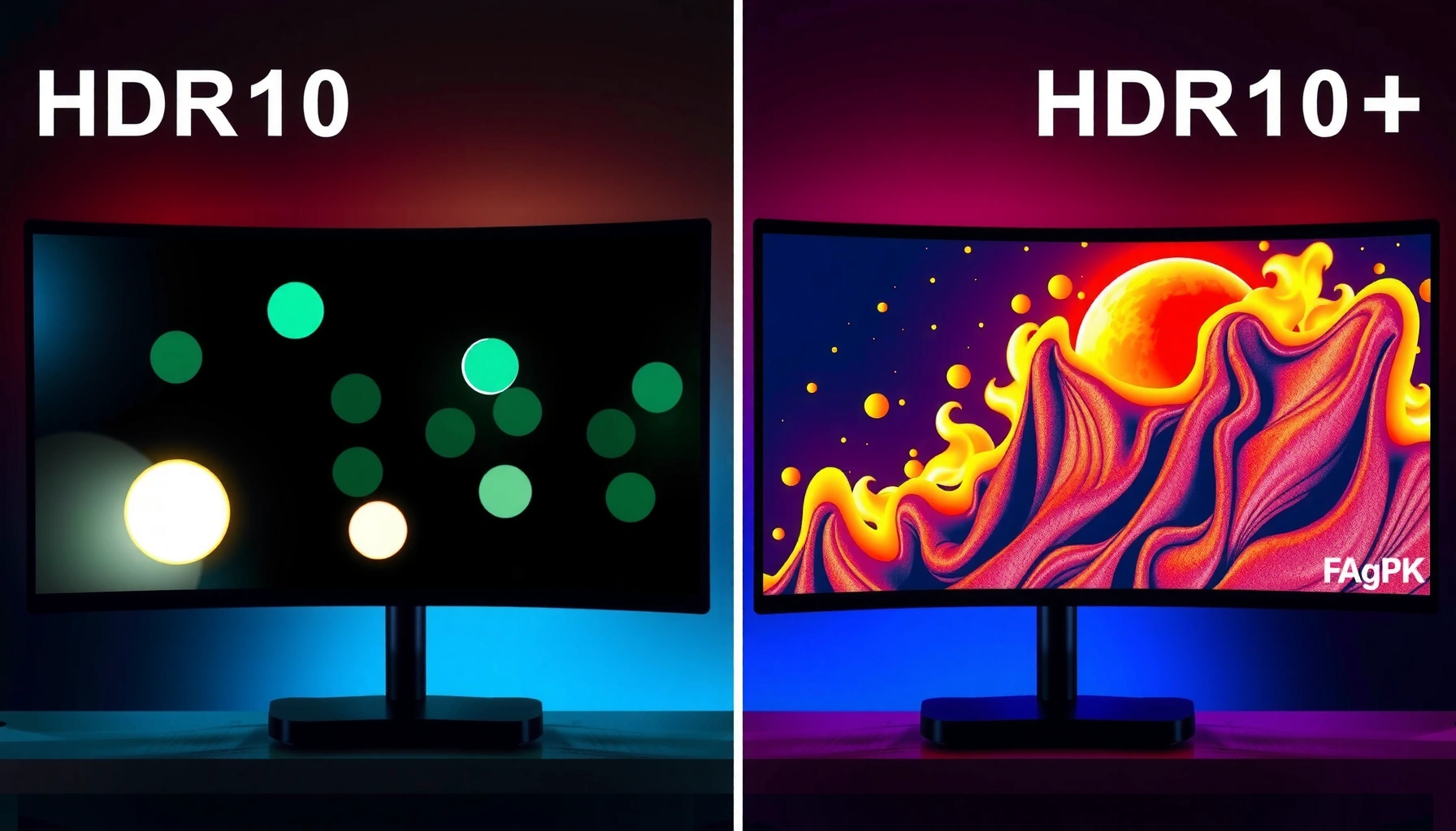 Comparison of HDR10 and HDR10+ for gaming, highlighting key differences and features.
