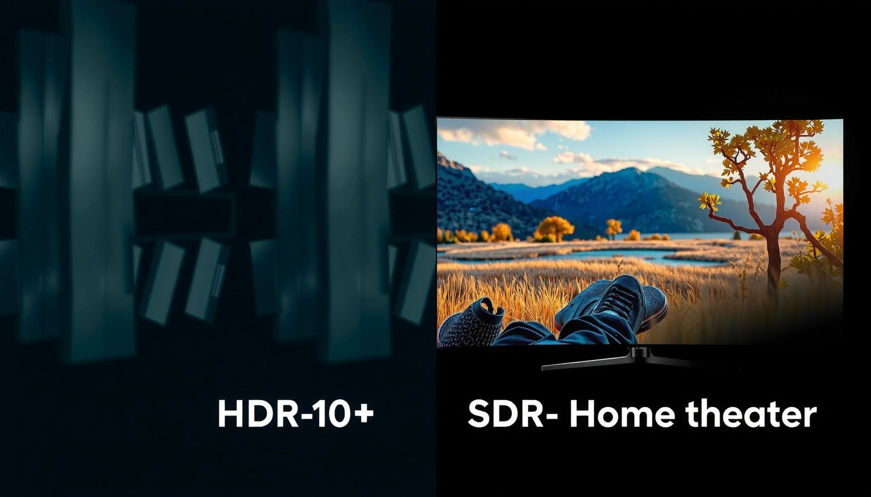 Comparison of HDR10+ and SDR technologies highlighting key differences and visual quality.