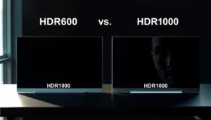 Comparison of HDR600 and HDR1000 highlighting key differences in display technology