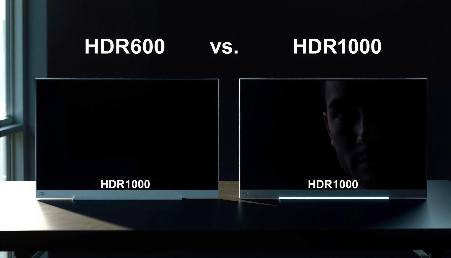 Comparison of HDR600 and HDR1000 highlighting key differences in display technology