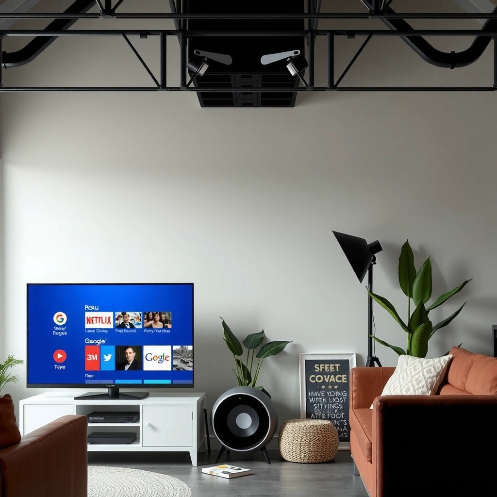 Comparison of Google TV and Roku home screen layouts and personalized recommendations.