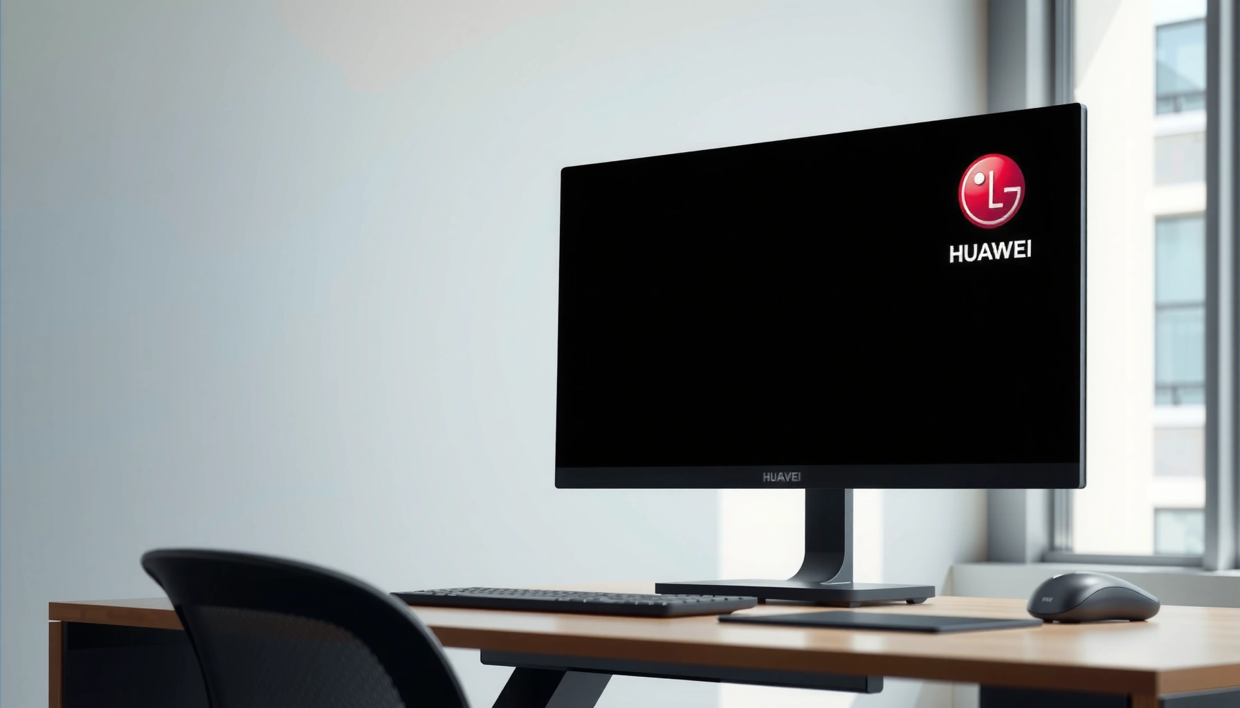 Side-by-side comparison of Huawei and LG monitors highlighting key differences.
