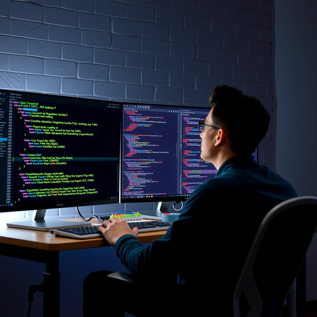 Comparison of 1080p and 1440p resolutions in a coding workspace setup