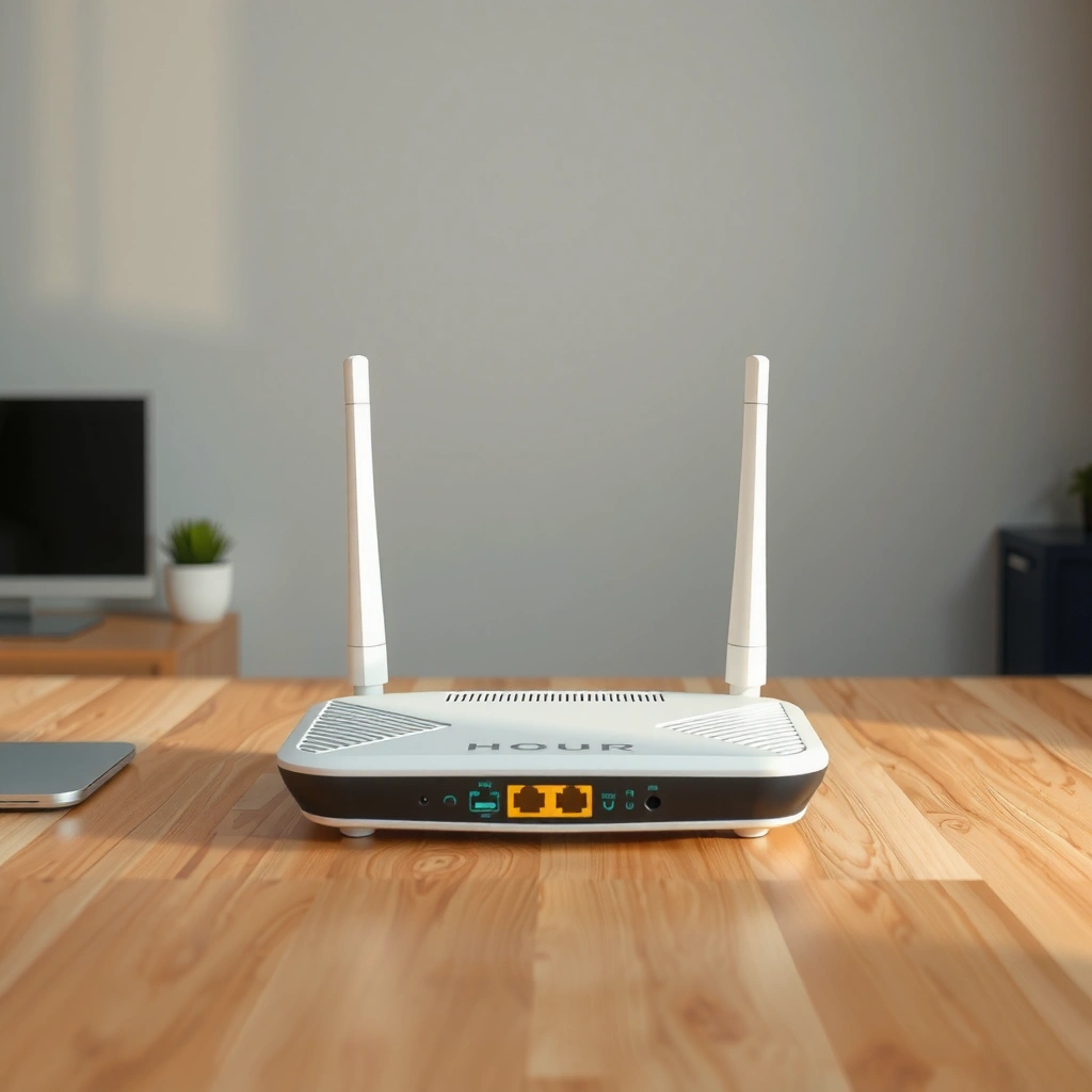 An overview image illustrating common router problems, including a flashing white light.