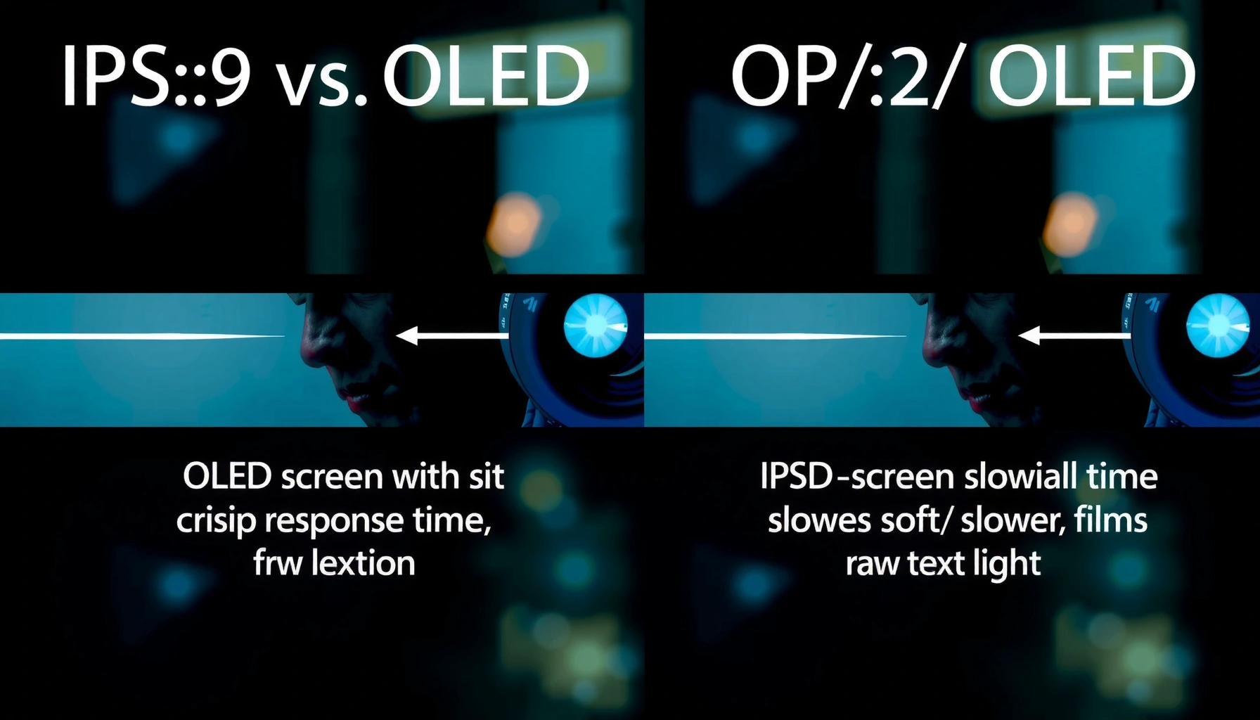 Comparison of IPS and OLED response times in display technology for faster performance.