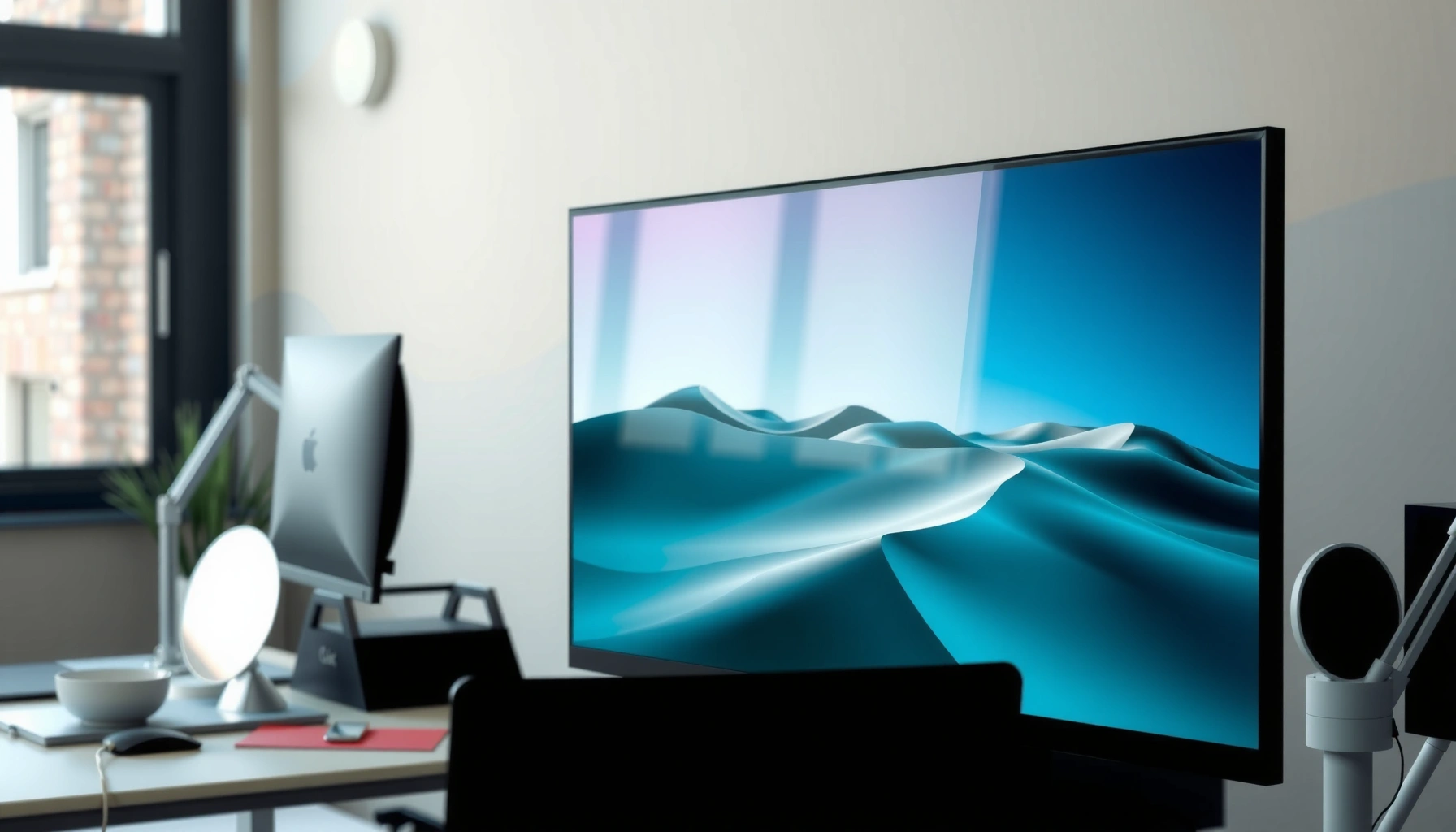 Comparison of IPS and OLED display viewing angles off-center, highlighting differences in color and brightness.