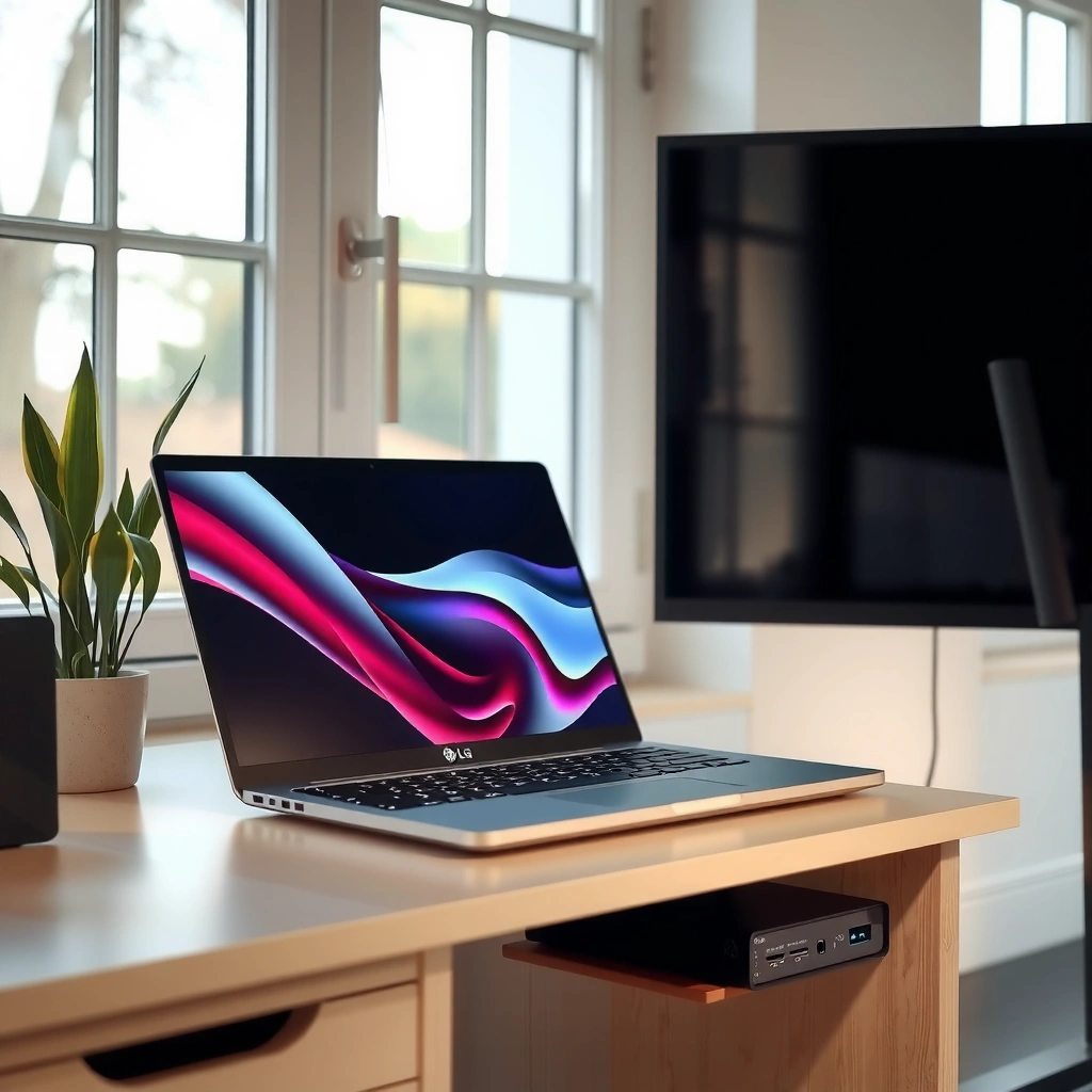 Comparison of key differences between LG and Lenovo monitors in a visual format.