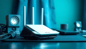 Illustration of key features to consider when choosing a good modem for internet connectivity.