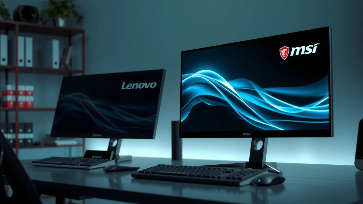 Comparison of Lenovo and MSI monitors for buyers considering their options.