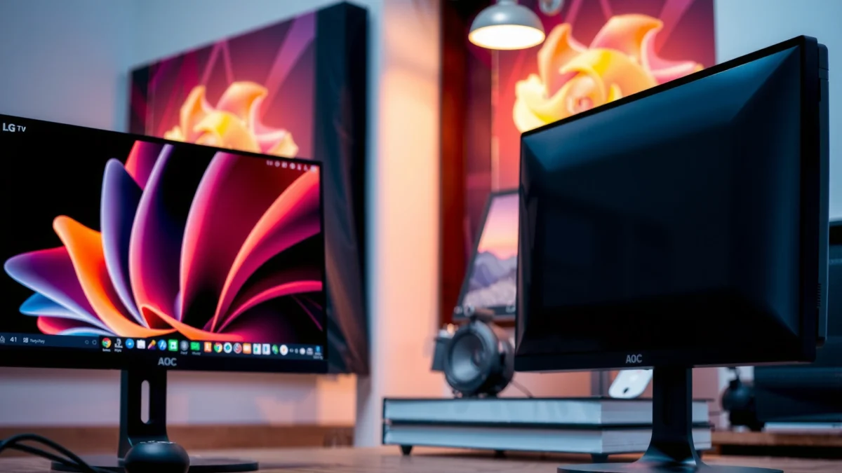 Comparison of LG and AOC monitors for buyers considering which brand to choose.
