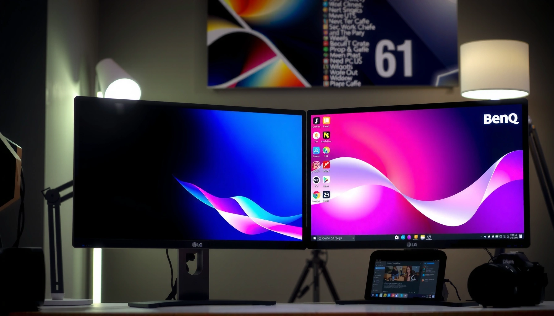 Side-by-side comparison of LG and BenQ monitors for choosing the best option.