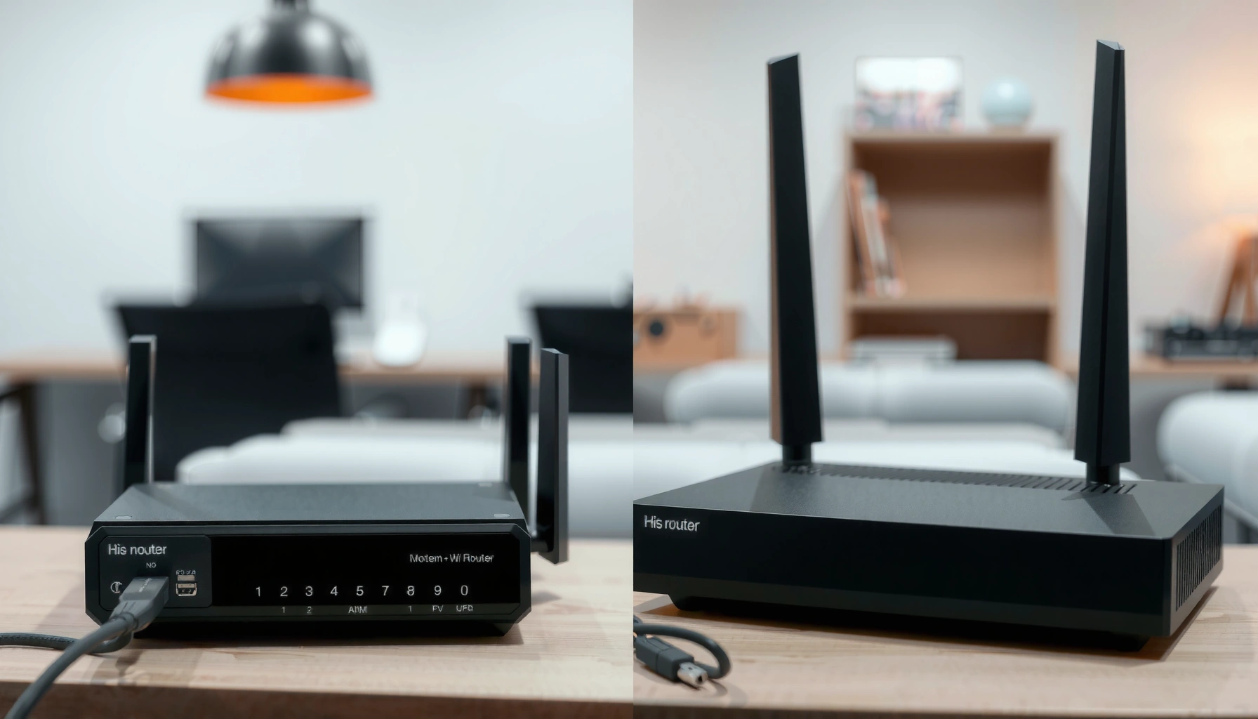 Comparison of modem router combo and separate devices for internet connectivity.