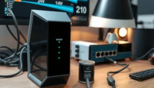 Visual comparison of a modem and a network switch, highlighting key differences and usage scenarios.