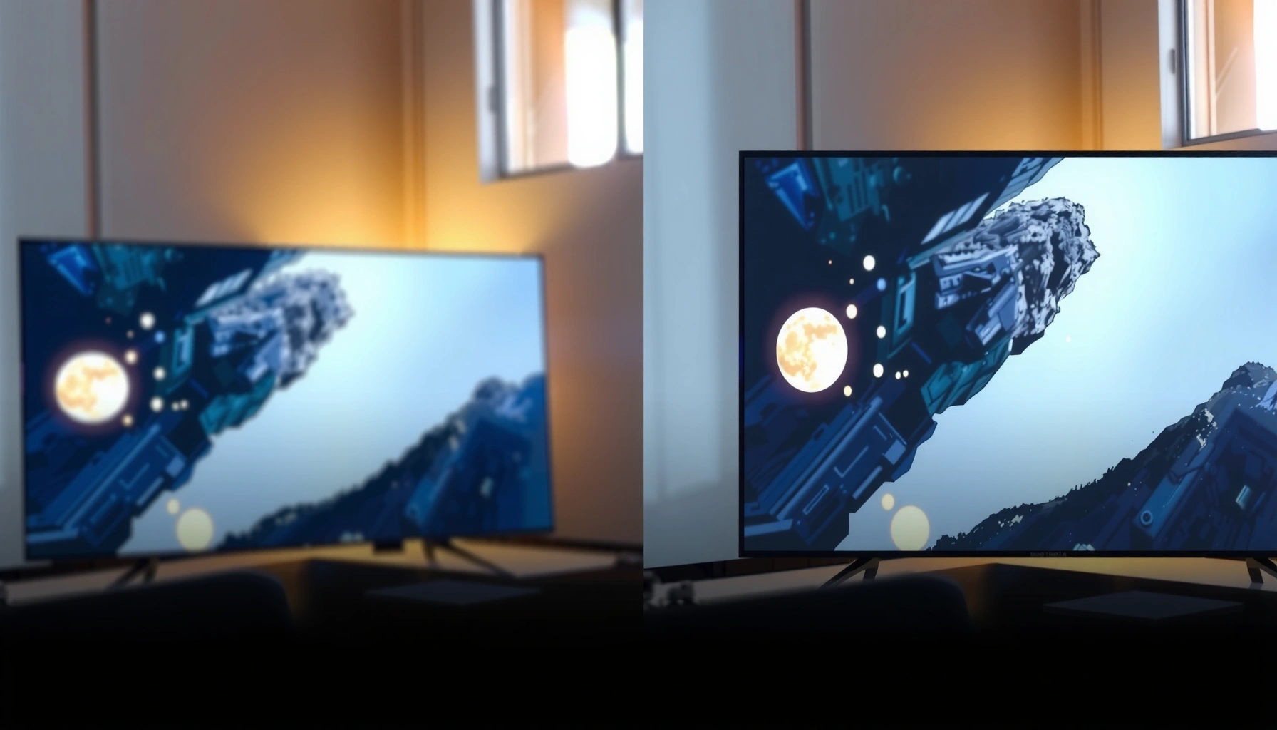 Comparison of NanoCell and LED TVs for picture quality in a visual format